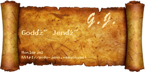 Godó Jenő névjegykártya