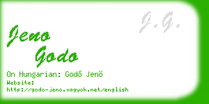 jeno godo business card